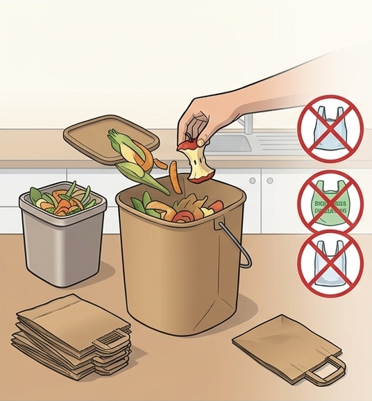 Je trie mes déchets alimentaires