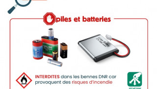 Erreurs de tri : piles et batteries dans les bennes DNR