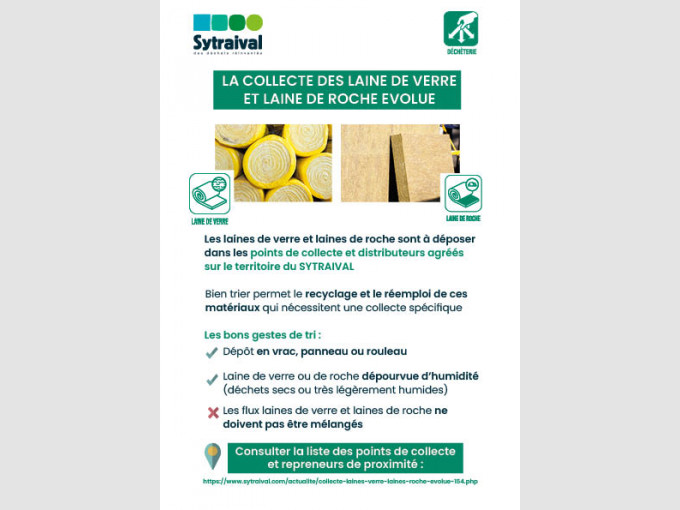 La collecte des laines de verre et laines de roche évolue