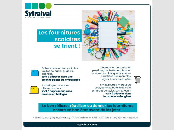 Comment bien trier les fournitures scolaires ?