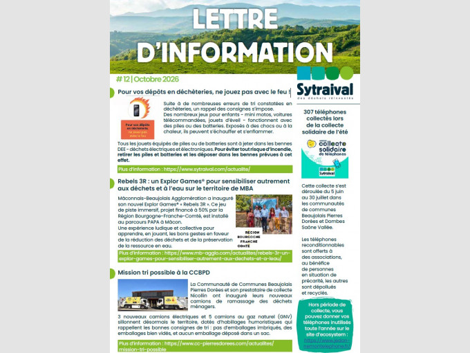 # 12 | Lettre d'information d’octobre