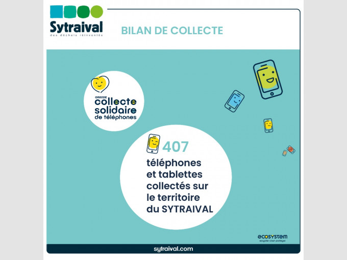 Bilan de la grande collecte solidaire de téléphones SYTRAIVAL x Ecosystem