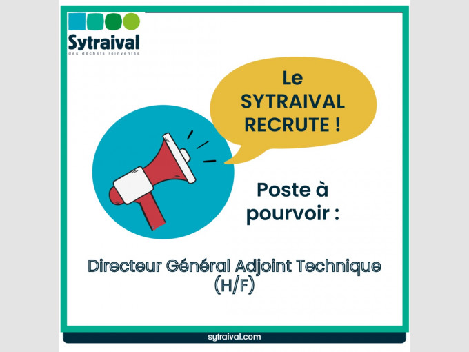 Le SYTRAIVAL recrute un(e) Directeur Général Adjoint Technique (H/F)