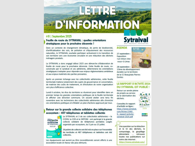 La lettre d'information de septembre est publiée !