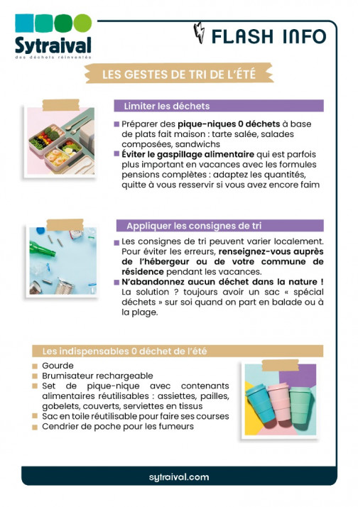 Les gestes de tri de l'été