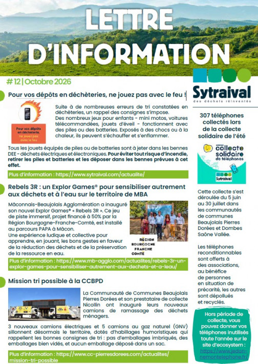 # 12 | Lettre d'information d’octobre